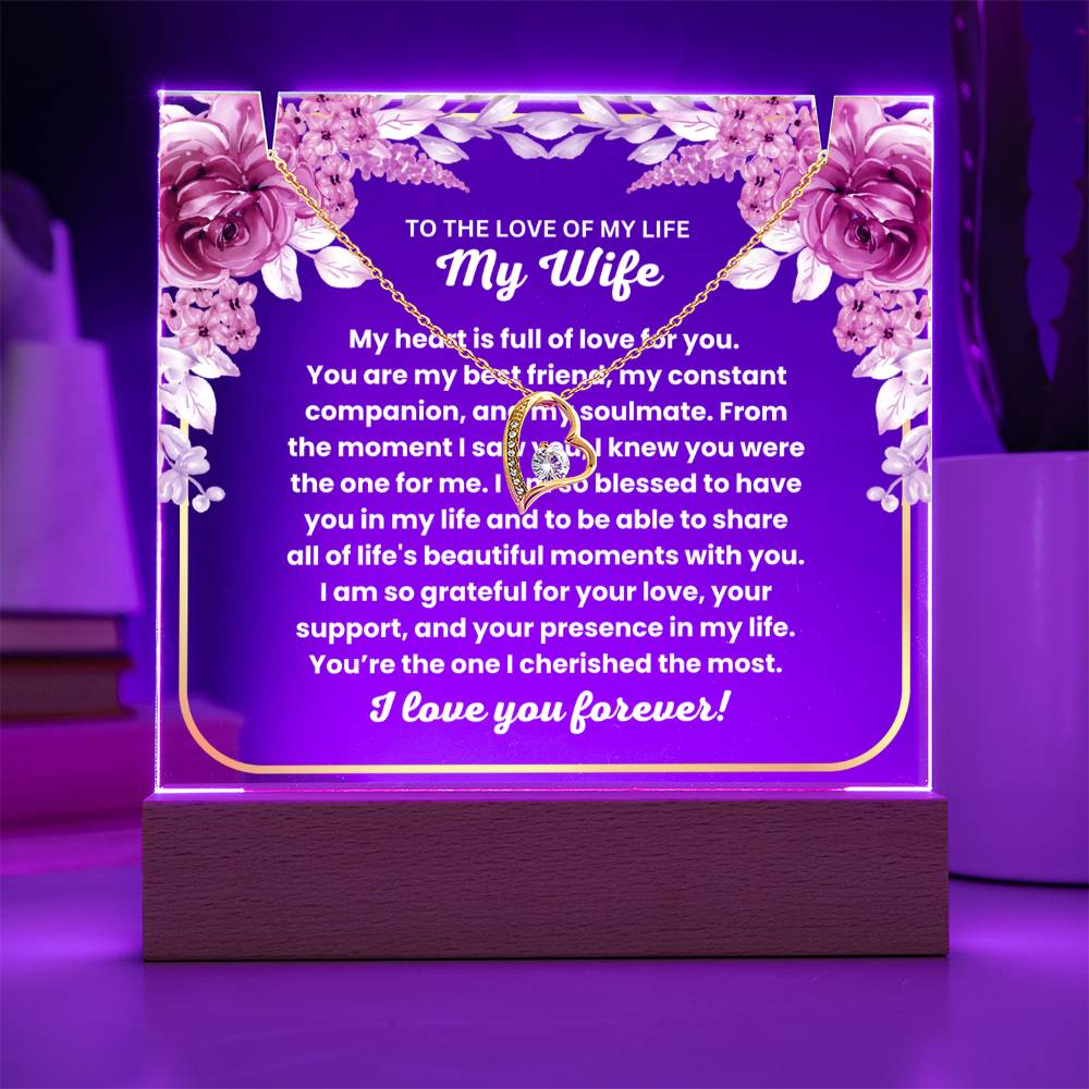 JGF Jewelry Gifts For Family To My Wife Necklace For Women Silver Stainless Steel