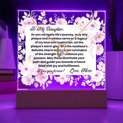 JGF Jewelry Gifts For Family To My Daughter Necklace For Girls 8-12 Love Mom