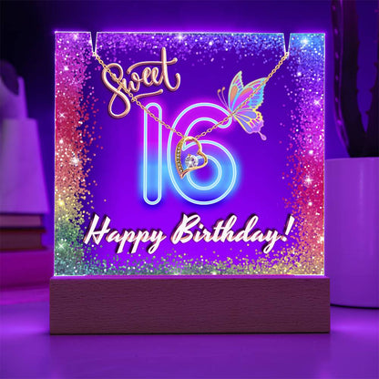 JGF Jewelry Gifts For Family Necklace For 16 Year Old Girl Happy Sweet 16th Birthday