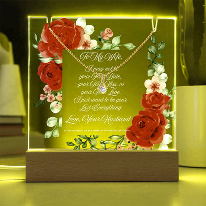 JGF Jewelry Gifts For Family To My Wife Plaque And Necklace From Husband