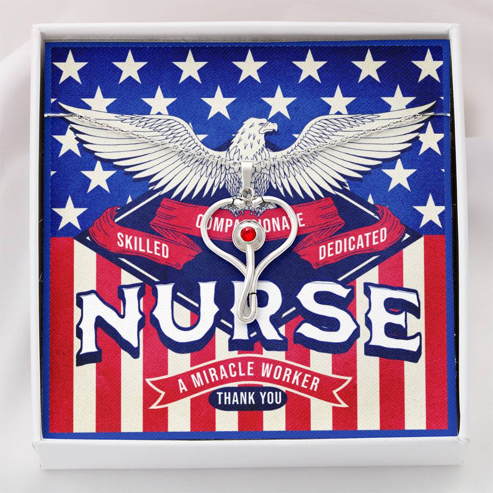 3 JGF Jewelry Gifts For Family USA Flag To My Amazing Nurse Gifts
