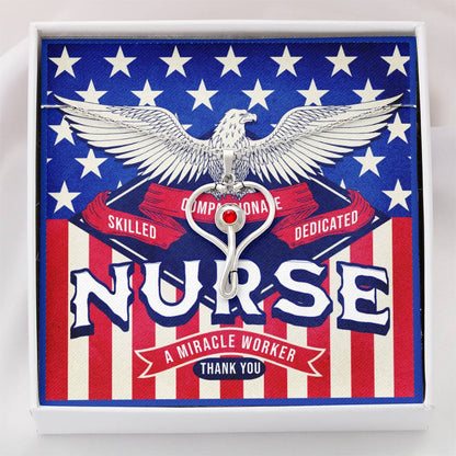 3 JGF Jewelry Gifts For Family USA Flag To My Amazing Nurse Gifts