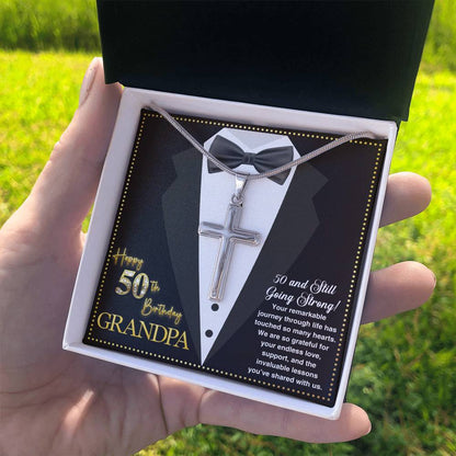 50th GrandPa3 JGF Jewelry Gifts for Family ARTISAN CROSS TEMPLATE - artisancross-BB