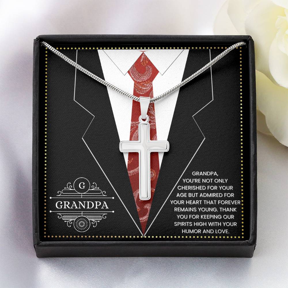 JGF Jewelry Gifts for Family Cross Necklace Gifts For Grandpa And Men Who Want Nothing