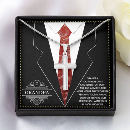 JGF Jewelry Gifts for Family Cross Necklace Gifts For Grandpa And Men Who Want Nothing