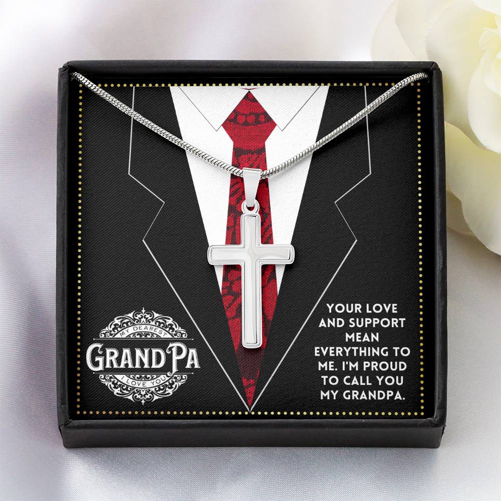 JGF Jewelry Gifts for Family Gifts For Grandpa Who Have Everything Cross Necklace For Grandpa Men