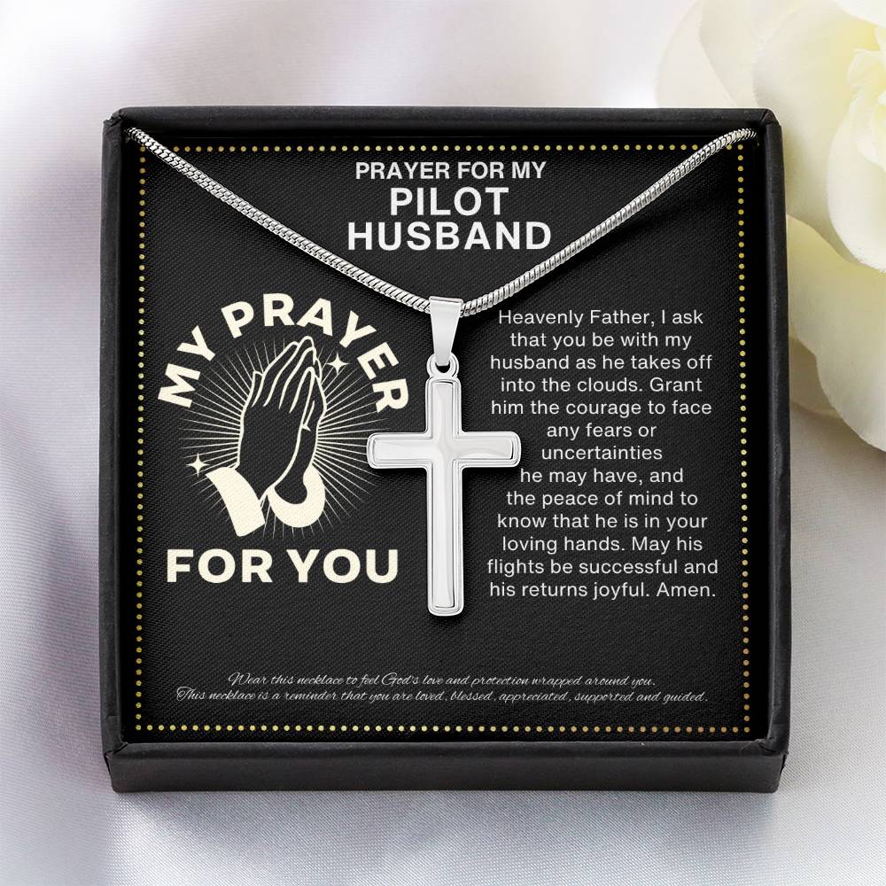 JGF Jewelry Gifts for Family Prayer for Airplane Pilot Husband