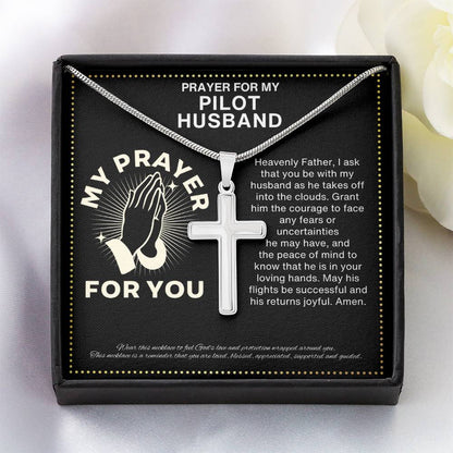 JGF Jewelry Gifts for Family Prayer for Airplane Pilot Husband