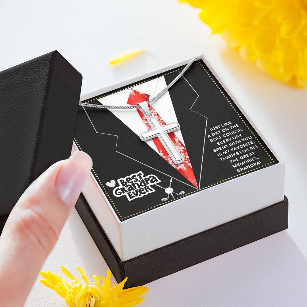 JGF Jewelry Gifts for Family Golf Gramps Birthday Card Gifts For Men From Daughter