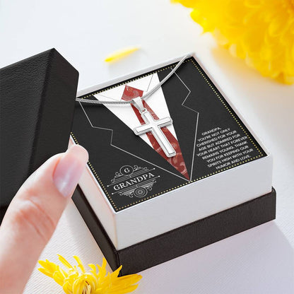 JGF Jewelry Gifts for Family Cross Necklace Gifts For Grandpa And Men Who Want Nothing