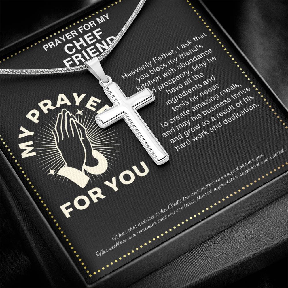 JGF Jewelry Gifts for Family Chef Cross Necklace For Men
