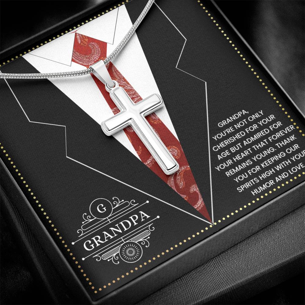 JGF Jewelry Gifts for Family Cross Necklace Gifts For Grandpa And Men Who Want Nothing