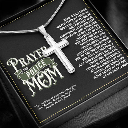 JGF Jewelry Gifts for Family My Mom Is A Police Officer Prayer For Police
