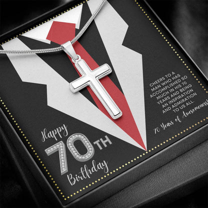 JGF Jewelry Gifts for Family 70 Year Old Birthday Gifts For Men