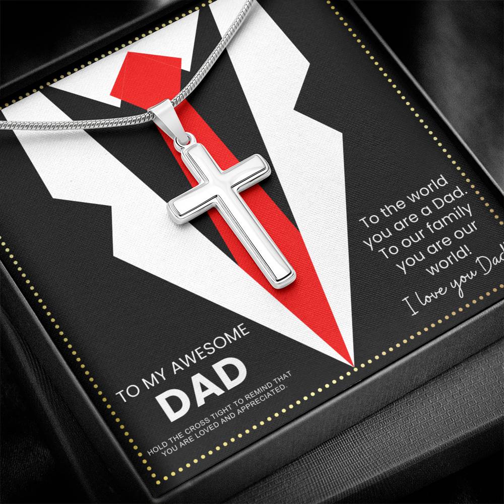 JGF Jewelry Gifts for Family Dad Men Who Have Everything 70th Birthday To Daddy Cross Necklace Silver