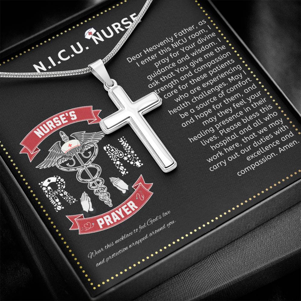 JGF Jewelry Gifts for Family | Gifts For Neuro NICU RN Nurses | Nurse Prayer Cross Necklaces For Women