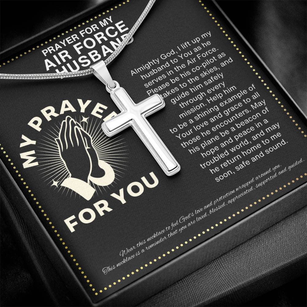 JGF Jewelry Gifts for Family Air Themed Gift 23rd Anniversary Cross Necklace For Him Husband