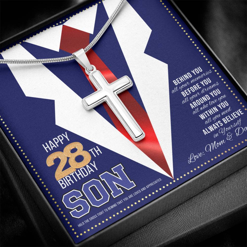 JGF Jewelry Gifts for Family Happy 28th Birthday Card Gifts For 28 Year Old Son