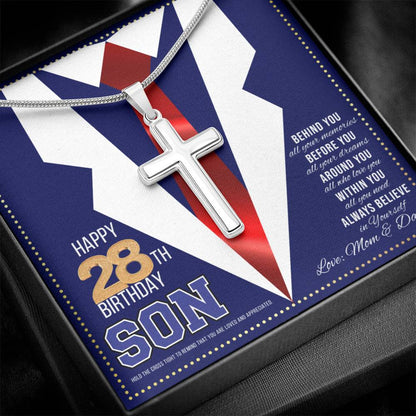 JGF Jewelry Gifts for Family Happy 28th Birthday Card Gifts For 28 Year Old Son