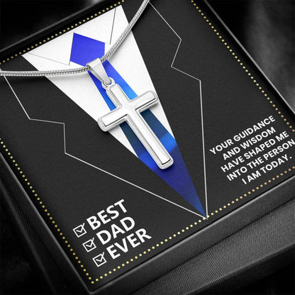 JGF Jewelry Gifts for Family Gifts for Daddy Birthday 60 Year Old Cross Necklace For Men