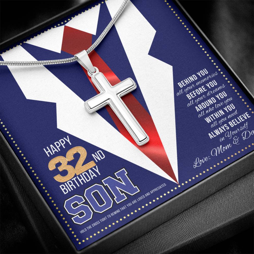 JGF Jewelry Gifts for Family Happy 32nd Birthday Cards For Hen Son 32 Year Old