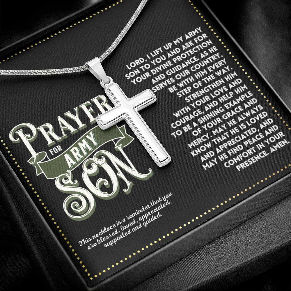 JGF Jewelry Gifts for Family My Son Is An Army Ranger US Army Prayer For Son