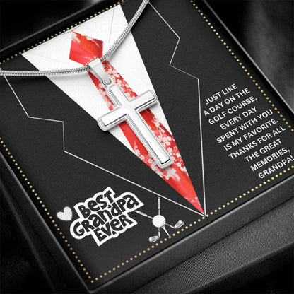 JGF Jewelry Gifts for Family Golf Gramps Birthday Card Gifts For Men From Daughter