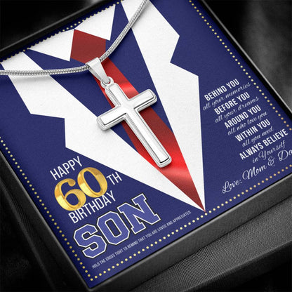 JGF Jewelry Gifts for Family Happy 60th Birthday Card For 60 Year Old Son