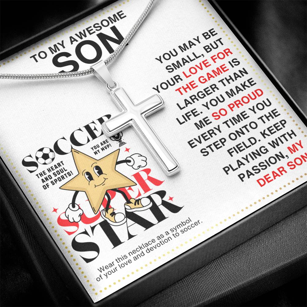 JGF Jewelry Gifts for Family Soccer Necklace For Kids 8-12