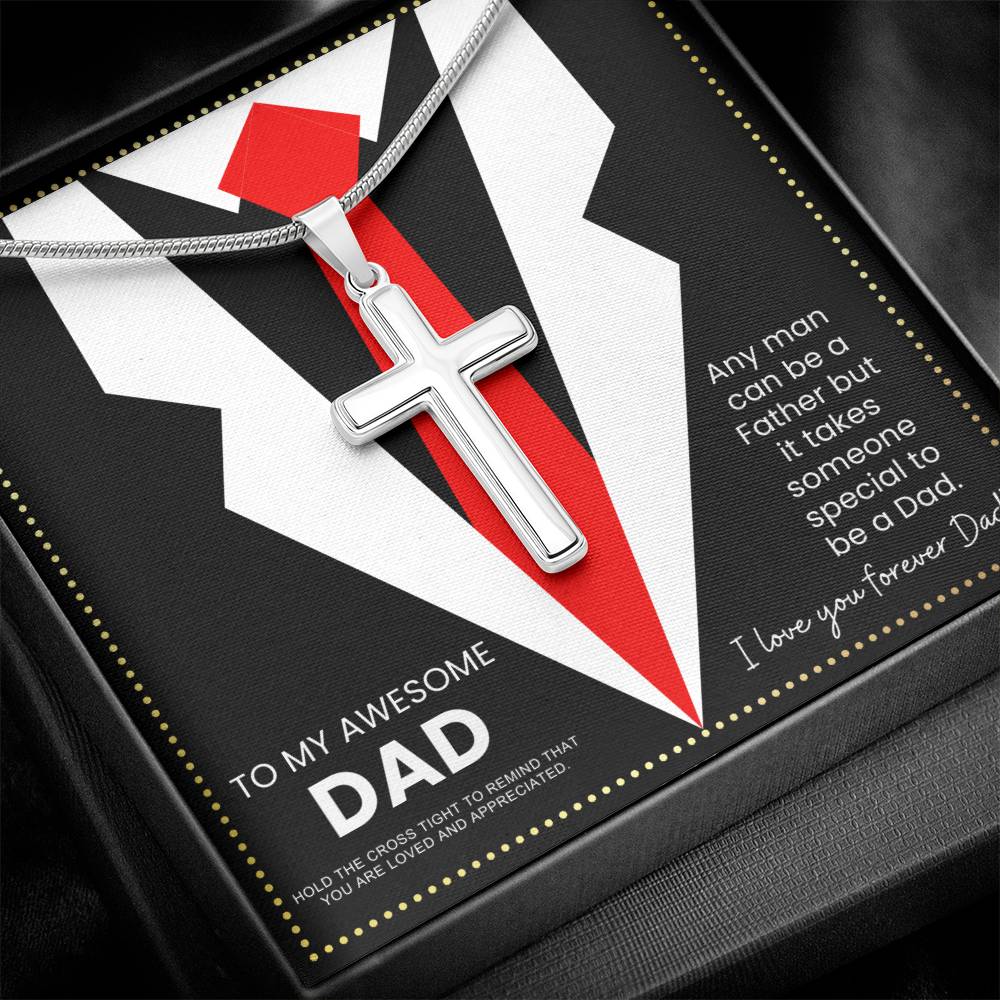 JGF Jewelry Gifts for Family Cross Necklace For Dad From Daughter