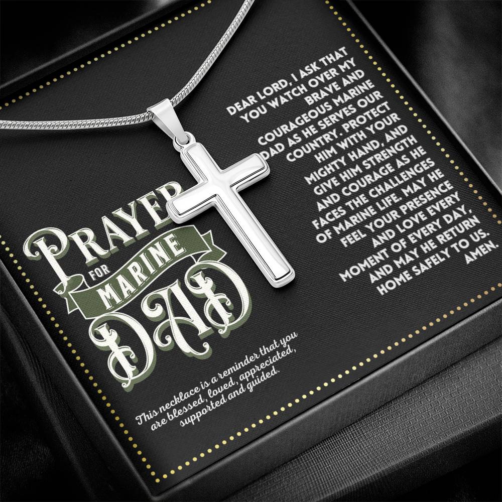 JGF Jewelry Gifts for Family Prayer For My Dad Is A Marine I Love My Marine Necklace