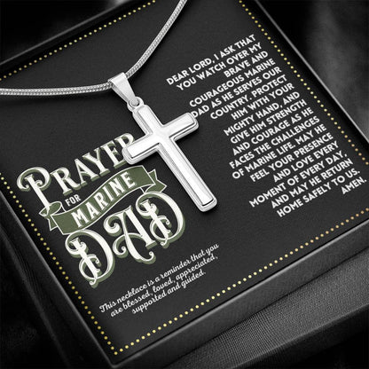 JGF Jewelry Gifts for Family Prayer For My Dad Is A Marine I Love My Marine Necklace