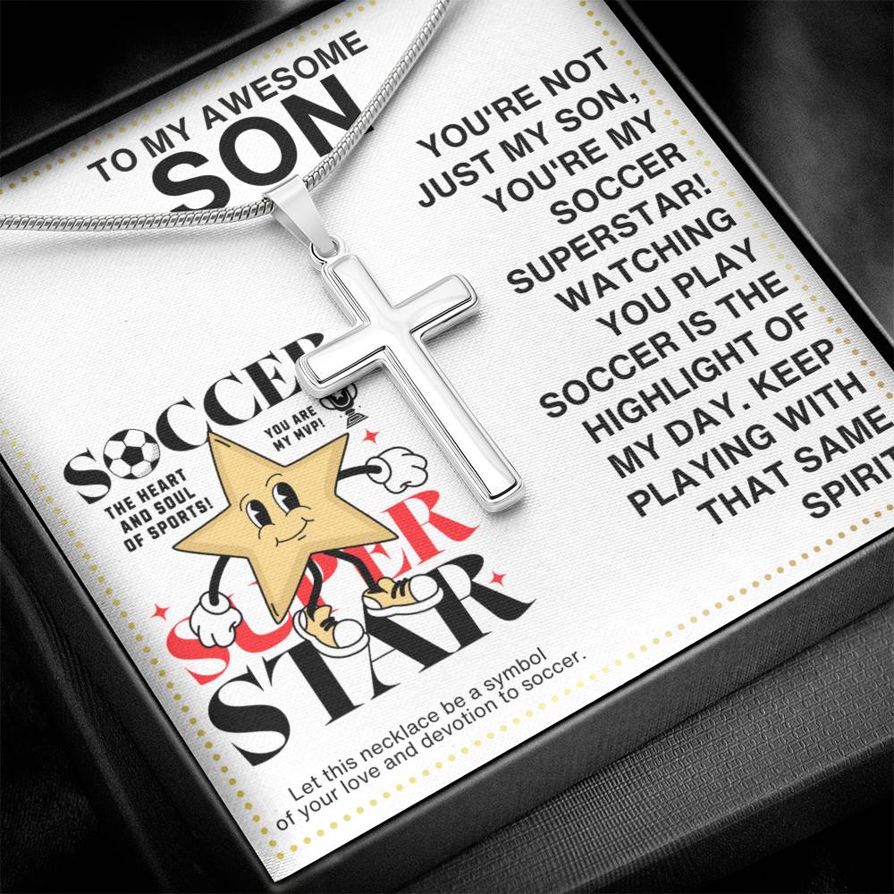 JGF Jewelry Gifts for Family Boys Soccer Necklace Ages 8-12