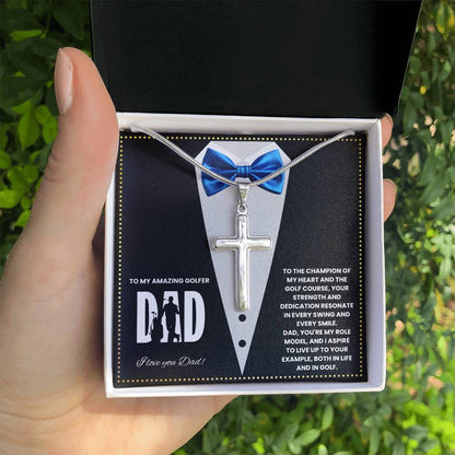 JGF Jewelry Gifts for Family Step Dad Fathers Card Day Golf Gifts Golfing