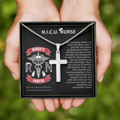 JGF Jewelry Gifts for Family | Gifts For Neuro NICU RN Nurses | Nurse Prayer Cross Necklaces For Women