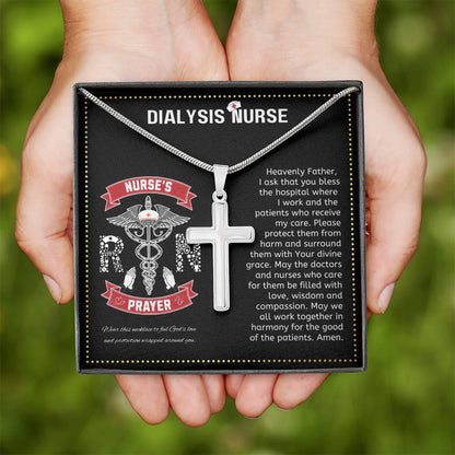 JGF Jewelry Gifts for Family | Dialysis Nurse Gifts For Women | Cross Necklace For Women Nurse