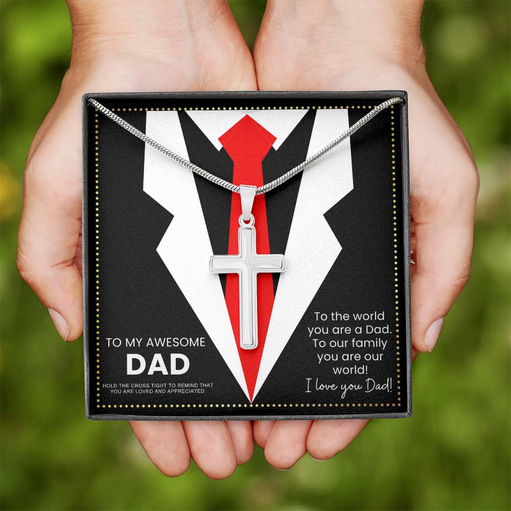 JGF Jewelry Gifts for Family Dad Men Who Have Everything 70th Birthday To Daddy Cross Necklace Silver