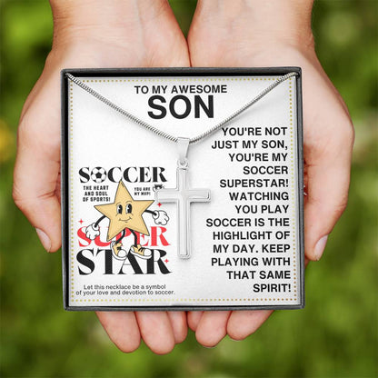 JGF Jewelry Gifts for Family Boys Soccer Necklace Ages 8-12