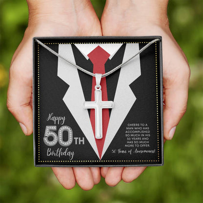 JGF Jewelry Gifts for Family 50th Birthday Card for Men