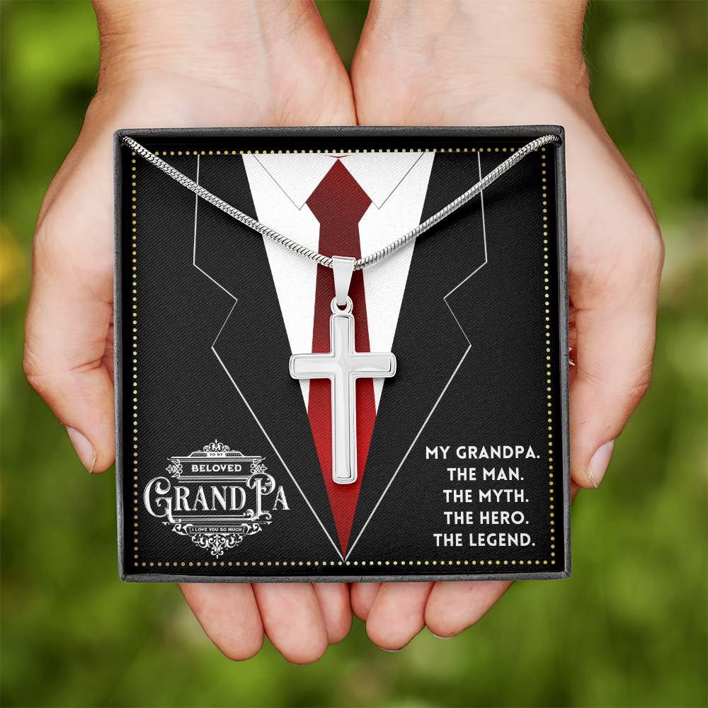 JGF Jewelry Gifts for Family I Love Grandpa Gifts 1 Year Cross Necklace For Grandparent