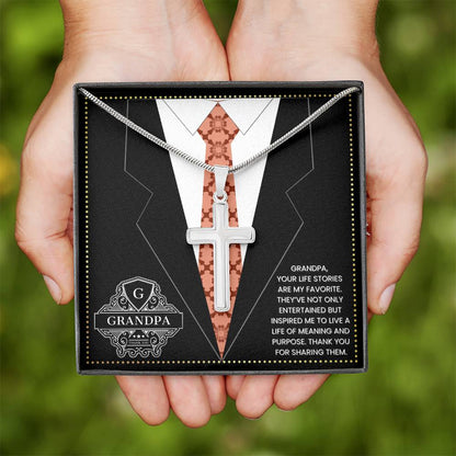 JGF Jewelry Gifts for Family To My Grandpa Gifts 80 Birthday Card From Child