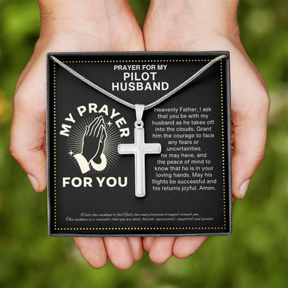 JGF Jewelry Gifts for Family Prayer for Airplane Pilot Husband