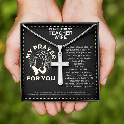 JGF Jewelry Gifts for Family Gifts For My Teacher Wife Simple Cross Necklace For Women