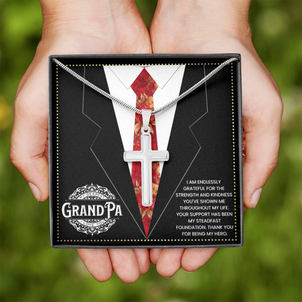 JGF Jewelry Gifts for Family Gifts For Grandpa Who Has Everything Cross Necklace For Grandparent