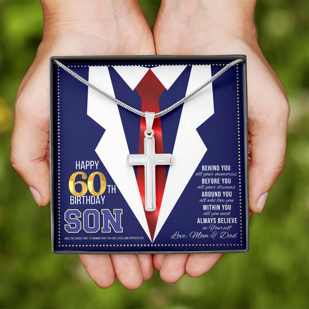 JGF Jewelry Gifts for Family Happy 60th Birthday Card For 60 Year Old Son