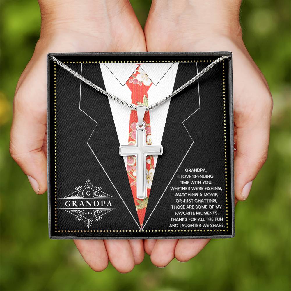 JGF Jewelry Gifts for Family I Love My Grandpa Happy Birthday Card From Child Grandson