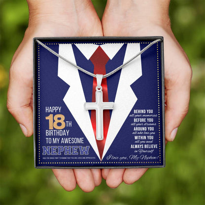 JGF Jewelry Gifts for Family Happy 18th Birthday Card Nephew Present for 18 Year Old Nephew