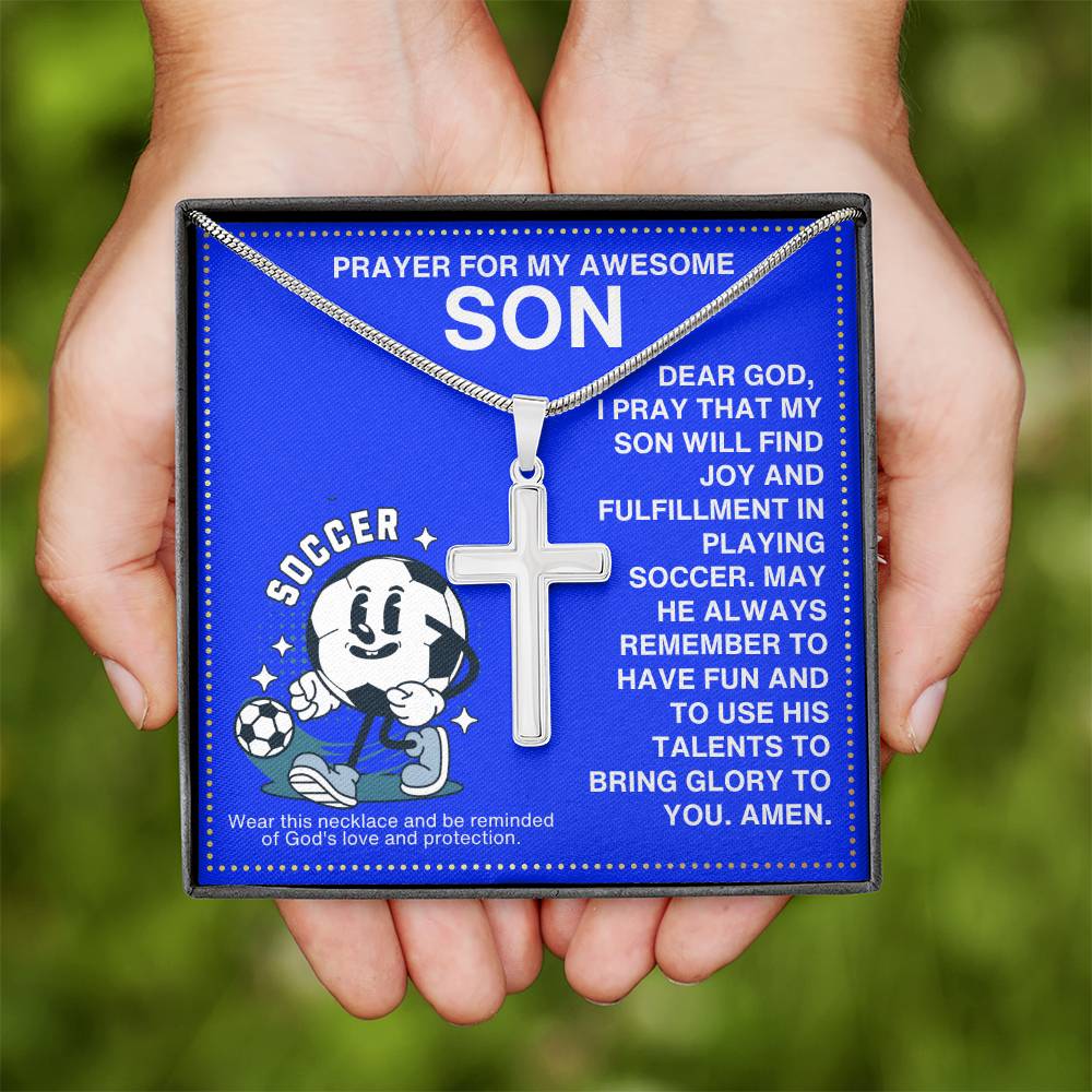 JGF Jewelry Gifts for Family Soccer Necklace For Boys 8-12