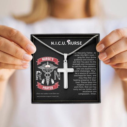 JGF Jewelry Gifts for Family | Gifts For Neuro NICU RN Nurses | Nurse Prayer Cross Necklaces For Women