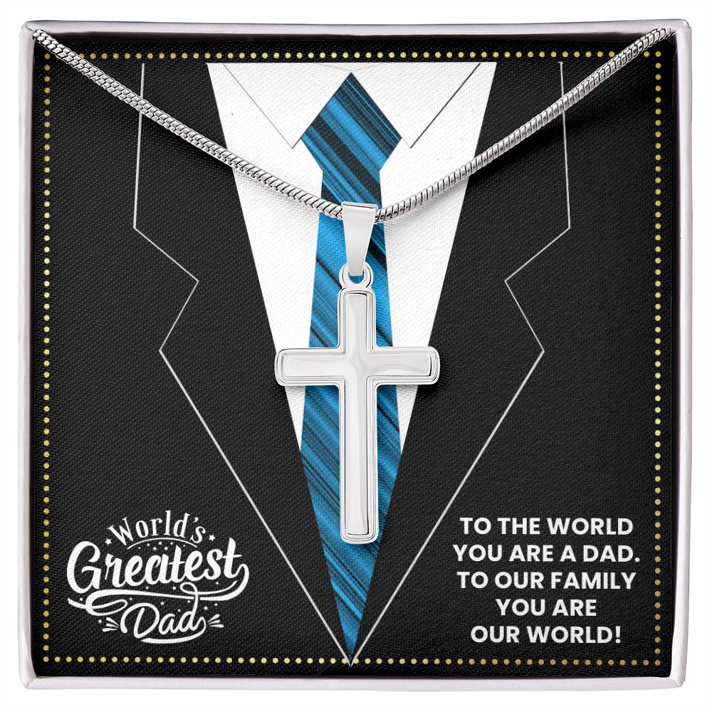 JGF Jewelry Gifts for Family Daddy Cross Necklace I Love My Dad 50th Birthday